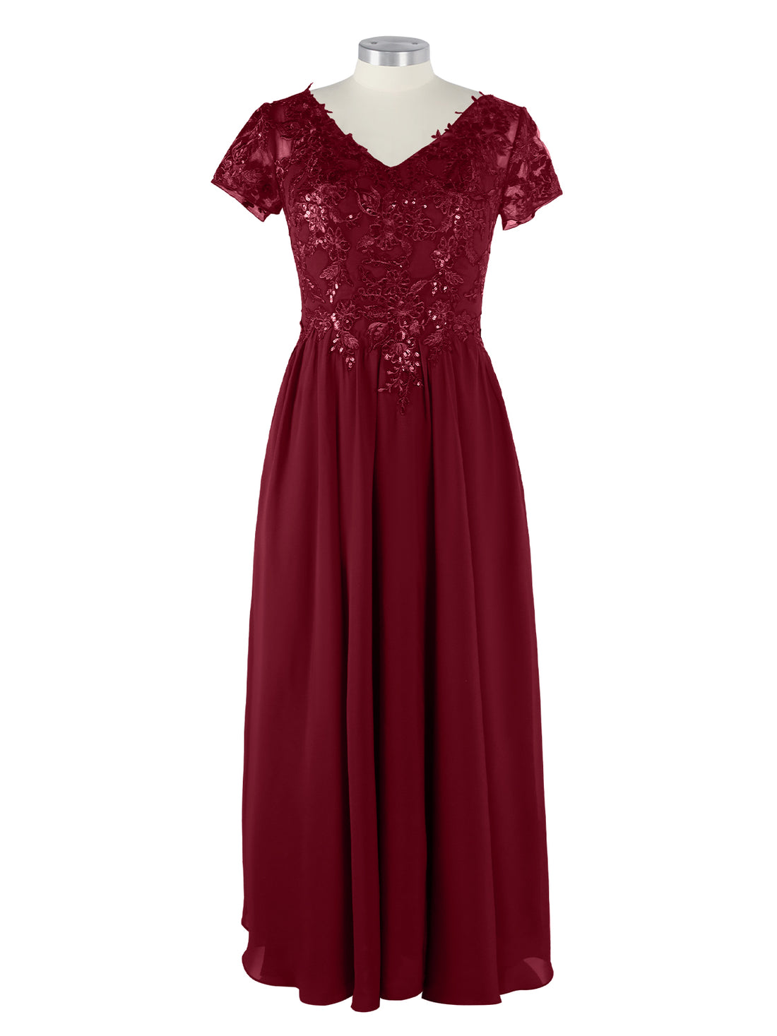 Short Sleeves Chiffon Dress 