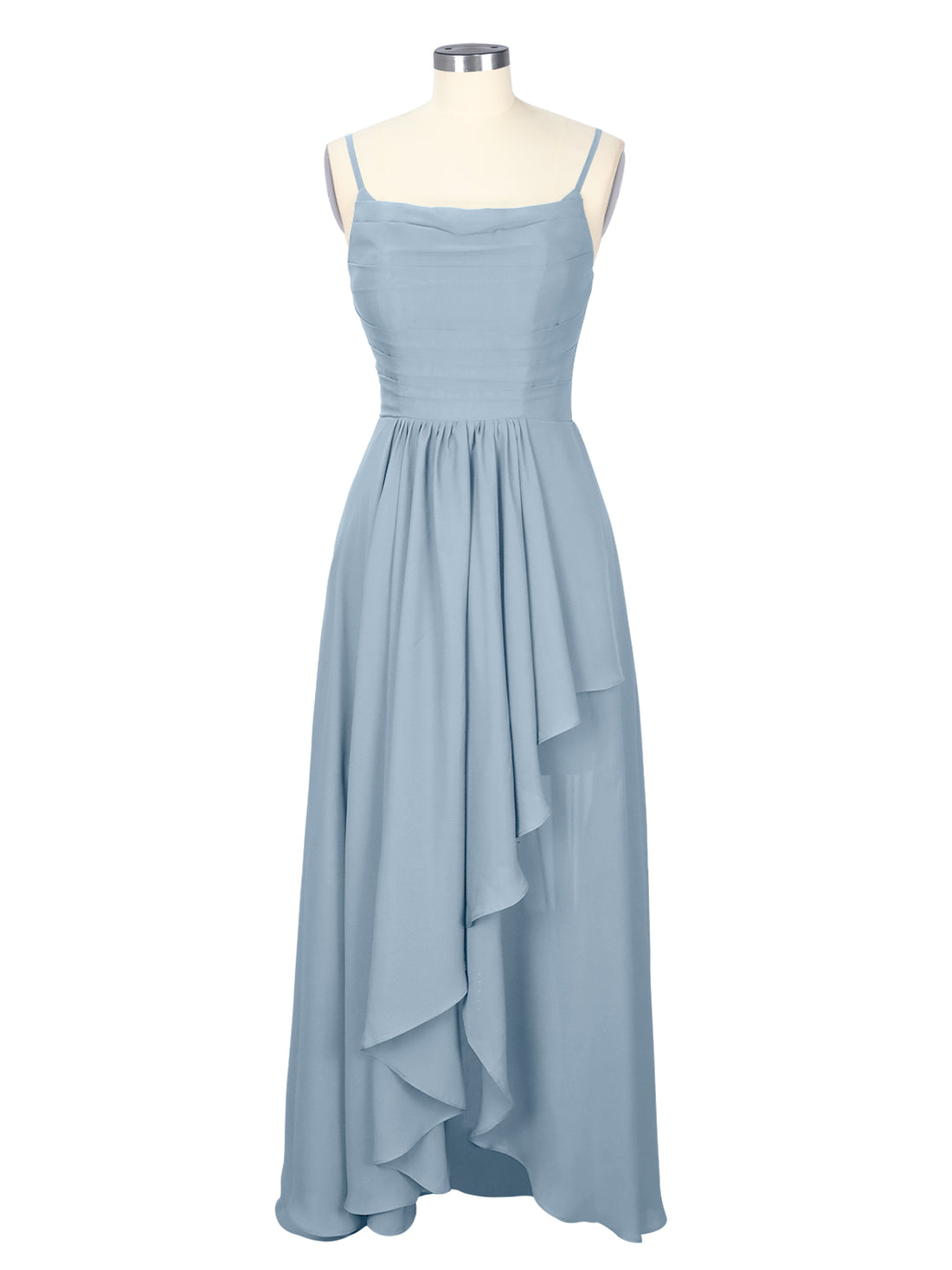 Spaghetti Asymmetrical Bridesmaid Dress 