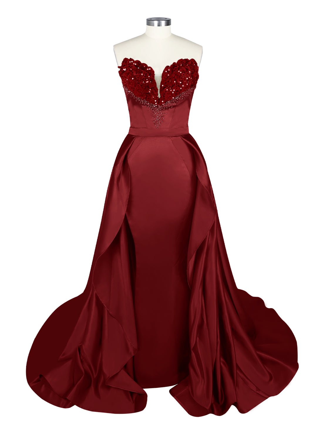 Strapless Sequin Prom Dress 