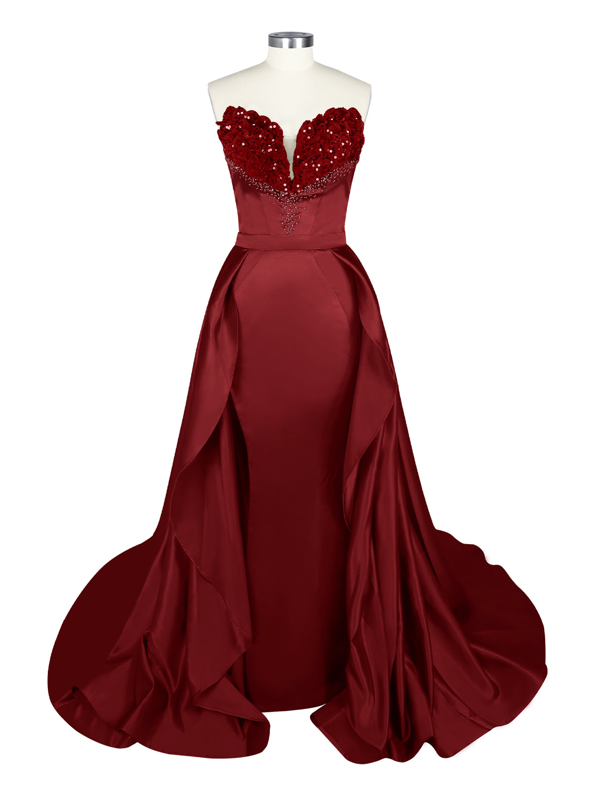 Strapless Sequin Prom Dress 