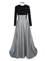 Sequin Jewel Neckline Prom Dress 