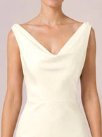 Minimalist A-Line Wedding Dress with Court Train
