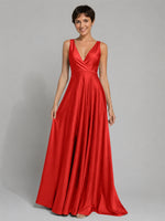 A-line Bridesmaid Dress with Cross-Over Bodice