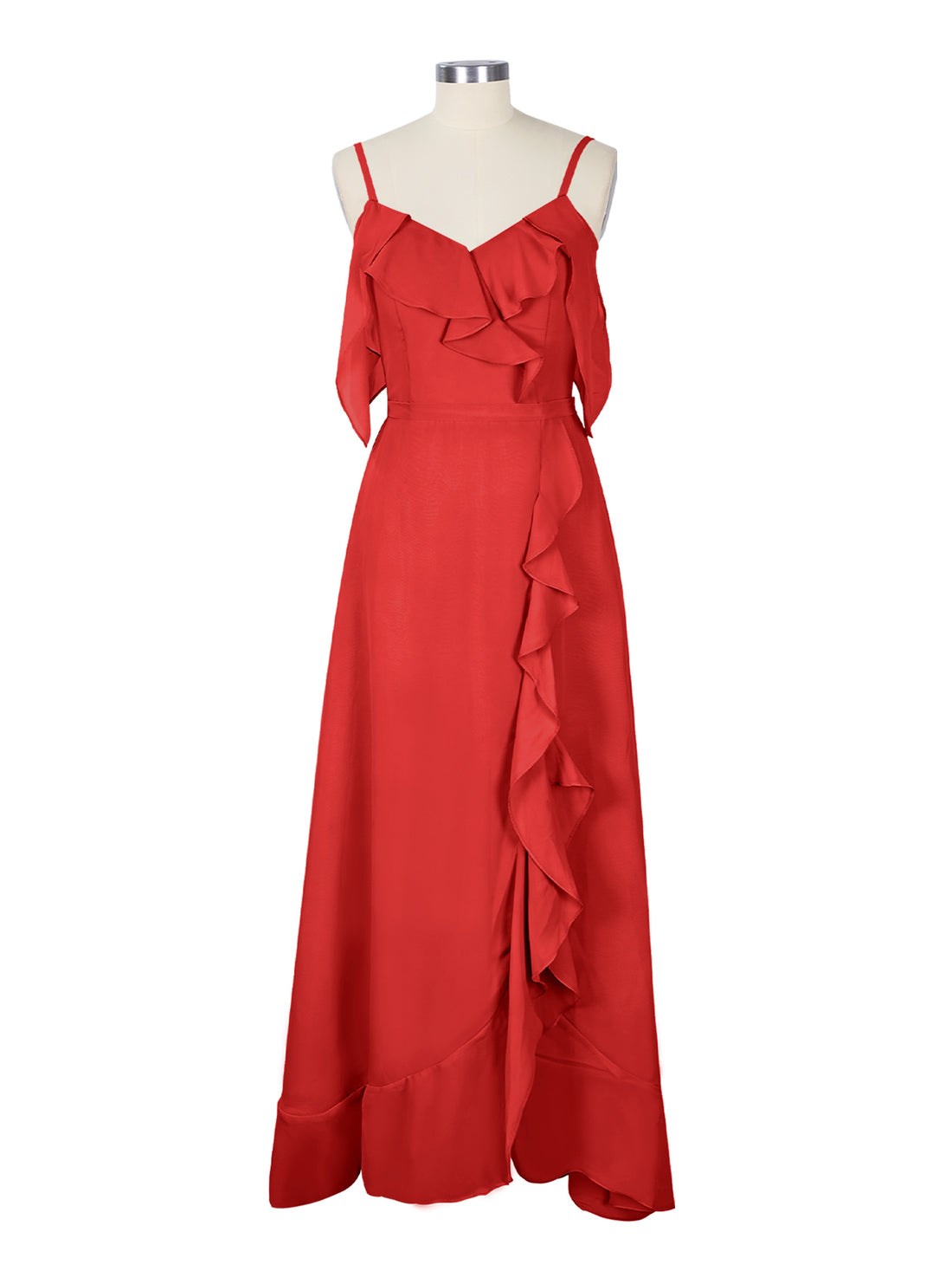 Flowy Spaghetti Bridesmaid Dress 