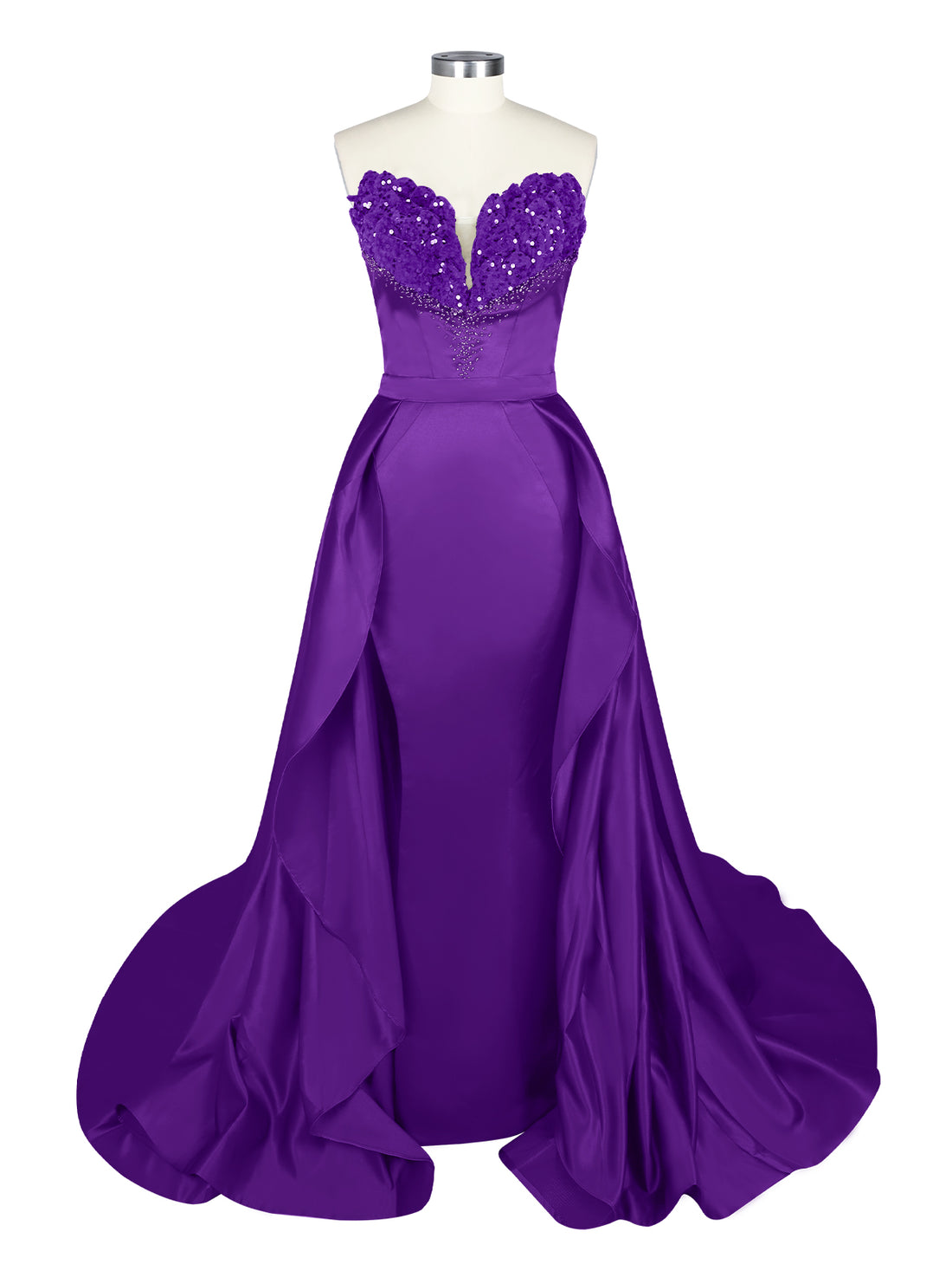 Strapless Sequin Prom Dress 