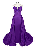 Strapless Sequin Prom Dress 