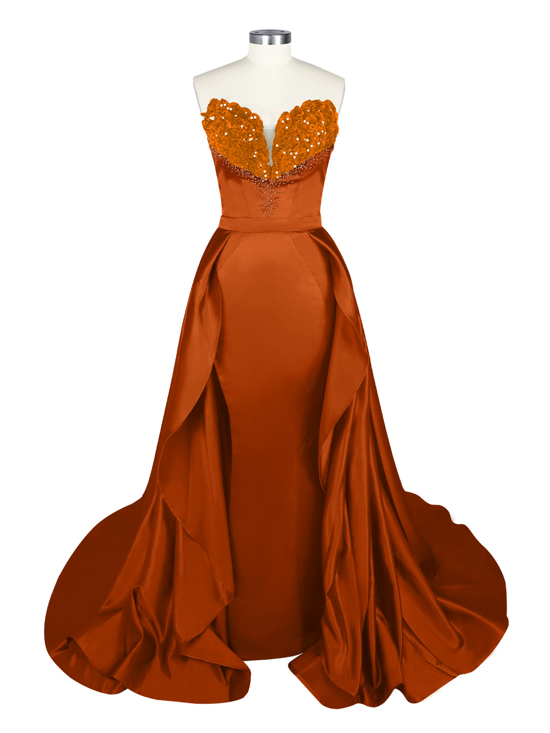 Strapless Sequin Prom Dress 