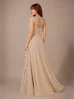 Chiffon Mother of the Bride Dress with Lace Appliques