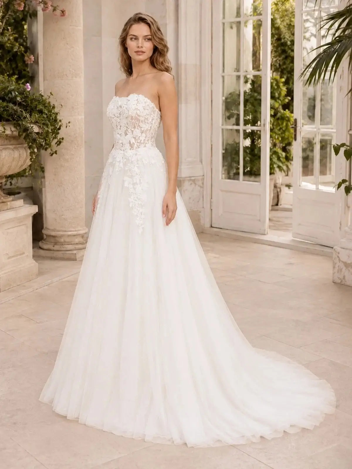 A-Line Wedding Dress with Corset Bodice