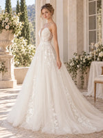A-Line Wedding Dress with Illusion Mesh Back Detail