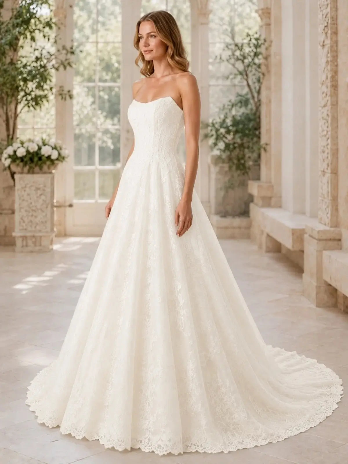 Romantic A-Line Wedding Dress