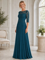 A-Line Mother of the Bride Dress with Pleated Details