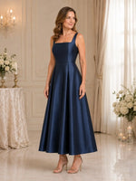 Square Neck Mother of the Bride Dress with Corset Bodice
