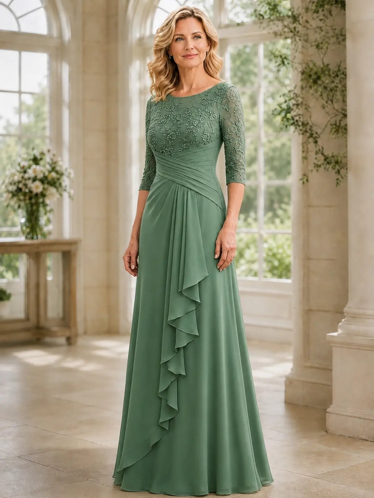 A-line Chiffon Mother of the Bride Dress