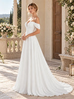 Off-the-Shoulder Beaded Wedding Dress