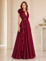 Chiffon Mother of the Bride Dress with Ruffle Detail