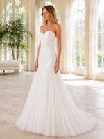Sweetheart Wedding Dress with Center-Knot Ruched Bodice