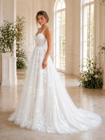 Lace Wedding Dress with Wide Strap Design