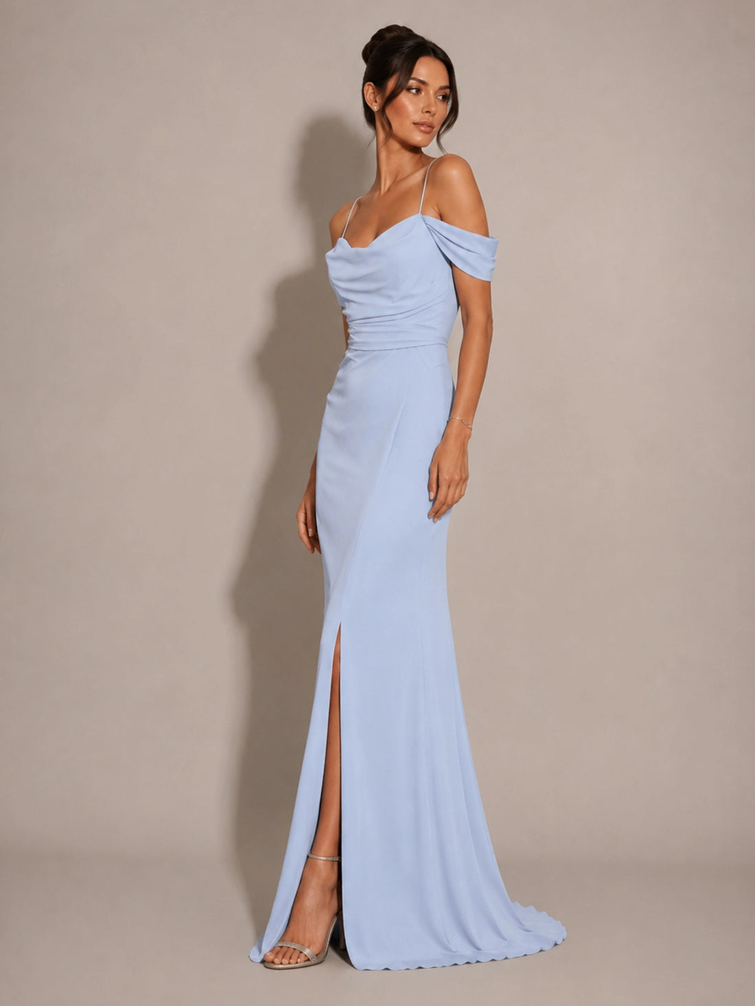 Trumpet Bridesmaid Dress with Slit