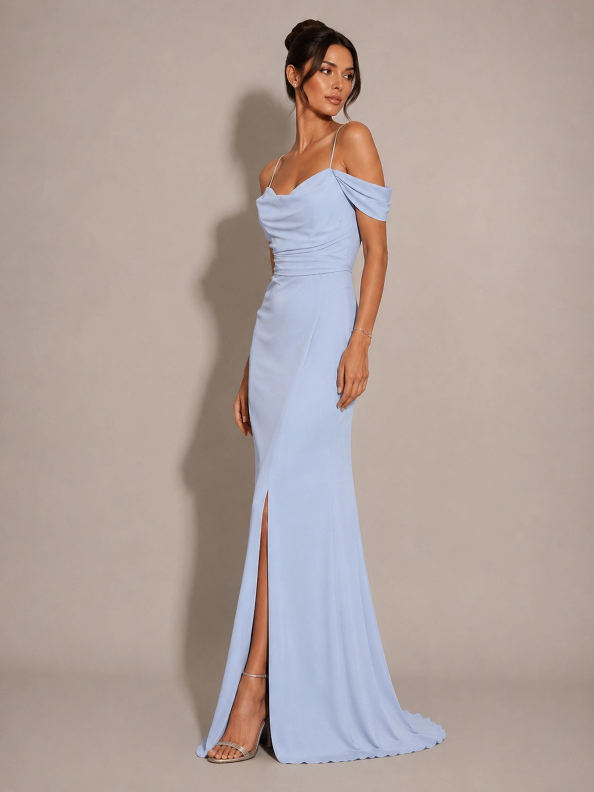 Trumpet Bridesmaid Dress with Slit