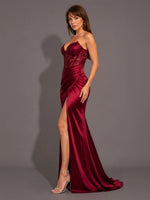 Silk-like Prom Dress with Sweetheart Neckline