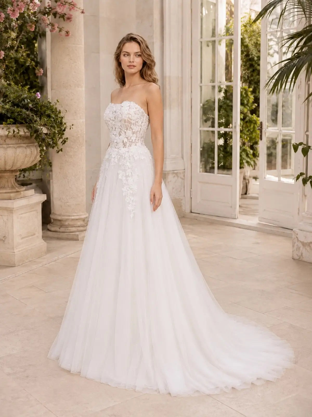 A-Line Wedding Dress with Corset Bodice