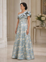 A-Line Mother of the Bride Dress with One-Shoulder Design