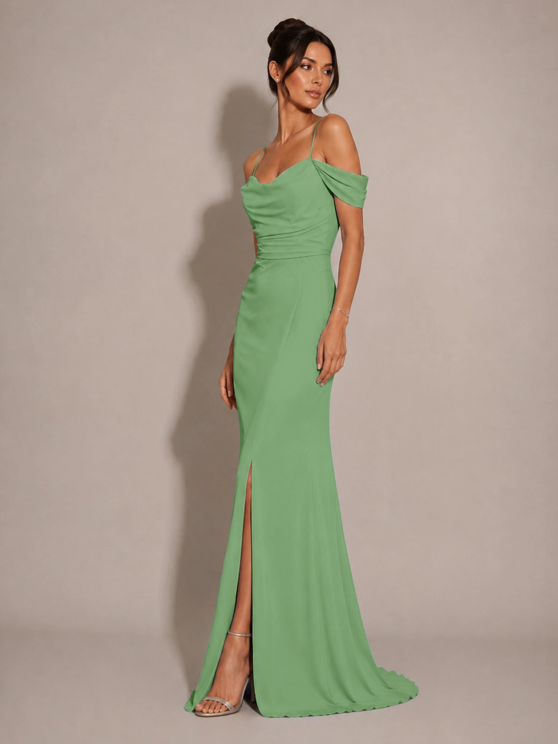 Trumpet Bridesmaid Dress with Slit