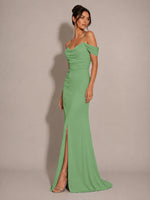 Trumpet Bridesmaid Dress with Slit