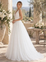 Tulle Wedding Dress with Elegant Court Train