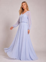 Two-Piece Square Neckline Bridesmaid Dress with Jacket
