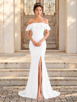 Mermaid Bridesmaid Dress with Ruffle Design 