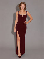 Sheath Prom Dress with Crystal Trim 