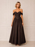 A-line Bridesmaid Dress with Bow Detail 