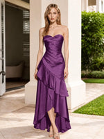 Strapless Prom Dress with Tiered Ruffles 