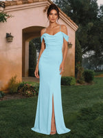 Trumpet Bridesmaid Dress with Slit