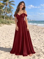 Silk-Like Pleated Prom Dress 