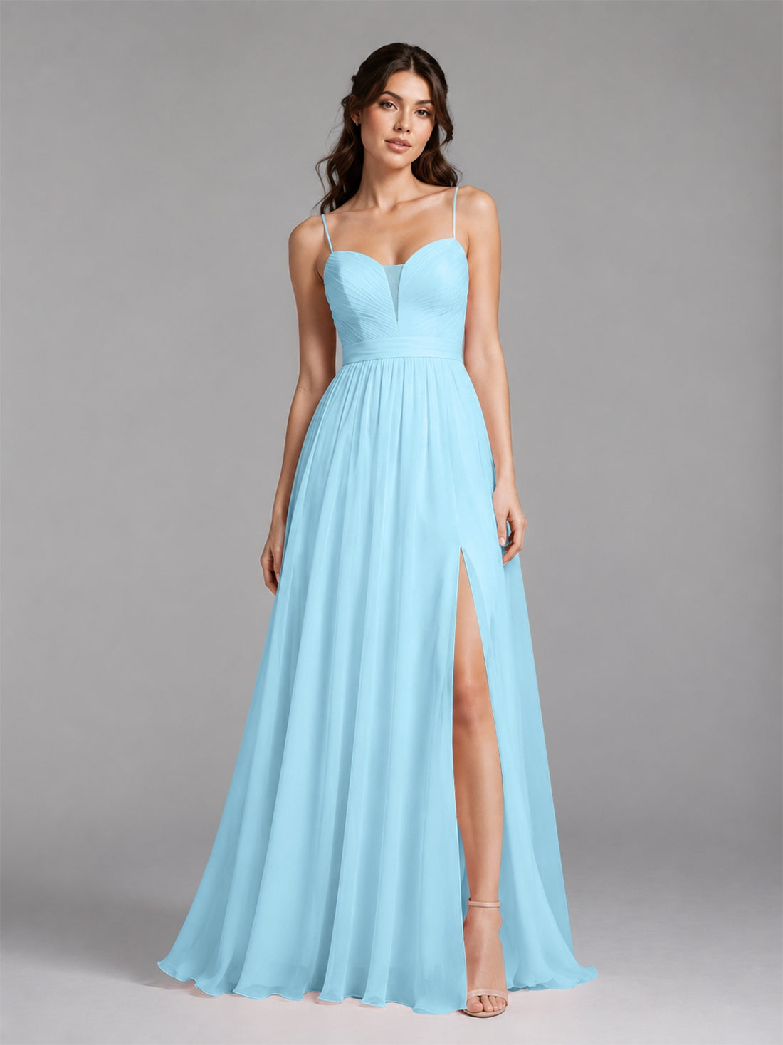 A-Line Bridesmaid Dress with Spaghetti Straps