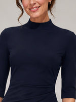Sheath Mother of the Bride Dress with Mock Neckline