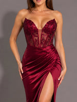 Silk-like Prom Dress with Sweetheart Neckline
