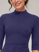 Sheath Mother of the Bride Dress with Mock Neckline