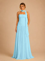 Chiffon Bridesmaid Dress with Scarf Detail 