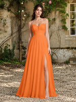 A-Line Bridesmaid Dress with Spaghetti Straps