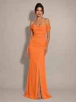 Trumpet Bridesmaid Dress with Slit