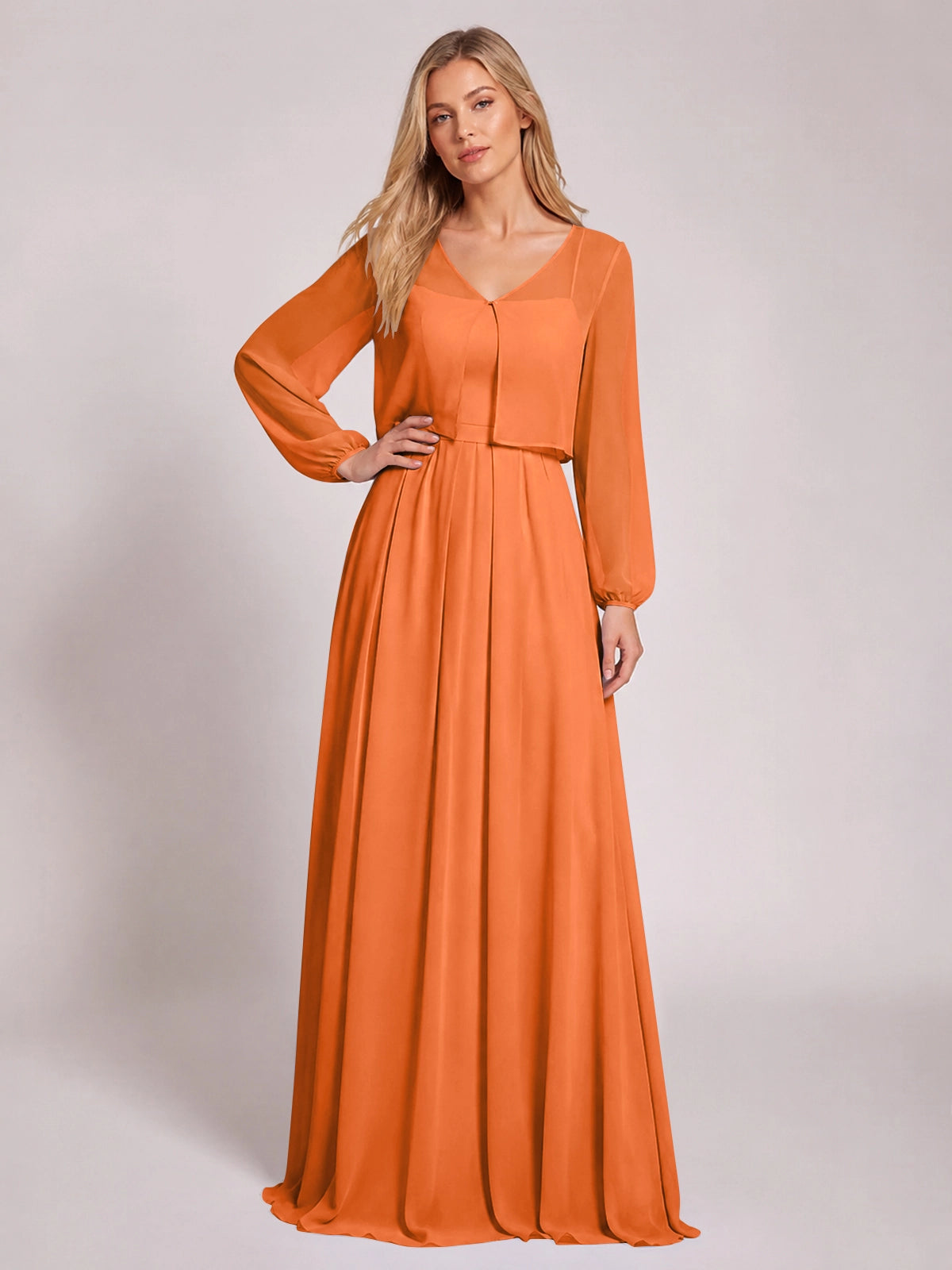 Two-Piece Square Neckline Bridesmaid Dress with Jacket