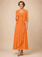 Two-piece Mother of the Bride Dress with Ruffle Design 