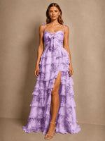 Floral Pattern High-low Dress 