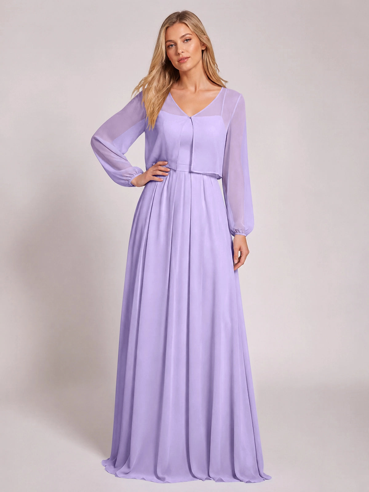 Two-Piece Square Neckline Bridesmaid Dress with Jacket