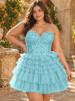 Sparkle Sweetheart Mini Gown Dress-Plus Size 