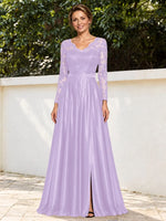 Satin Mother of the Bride Dress with Appliques